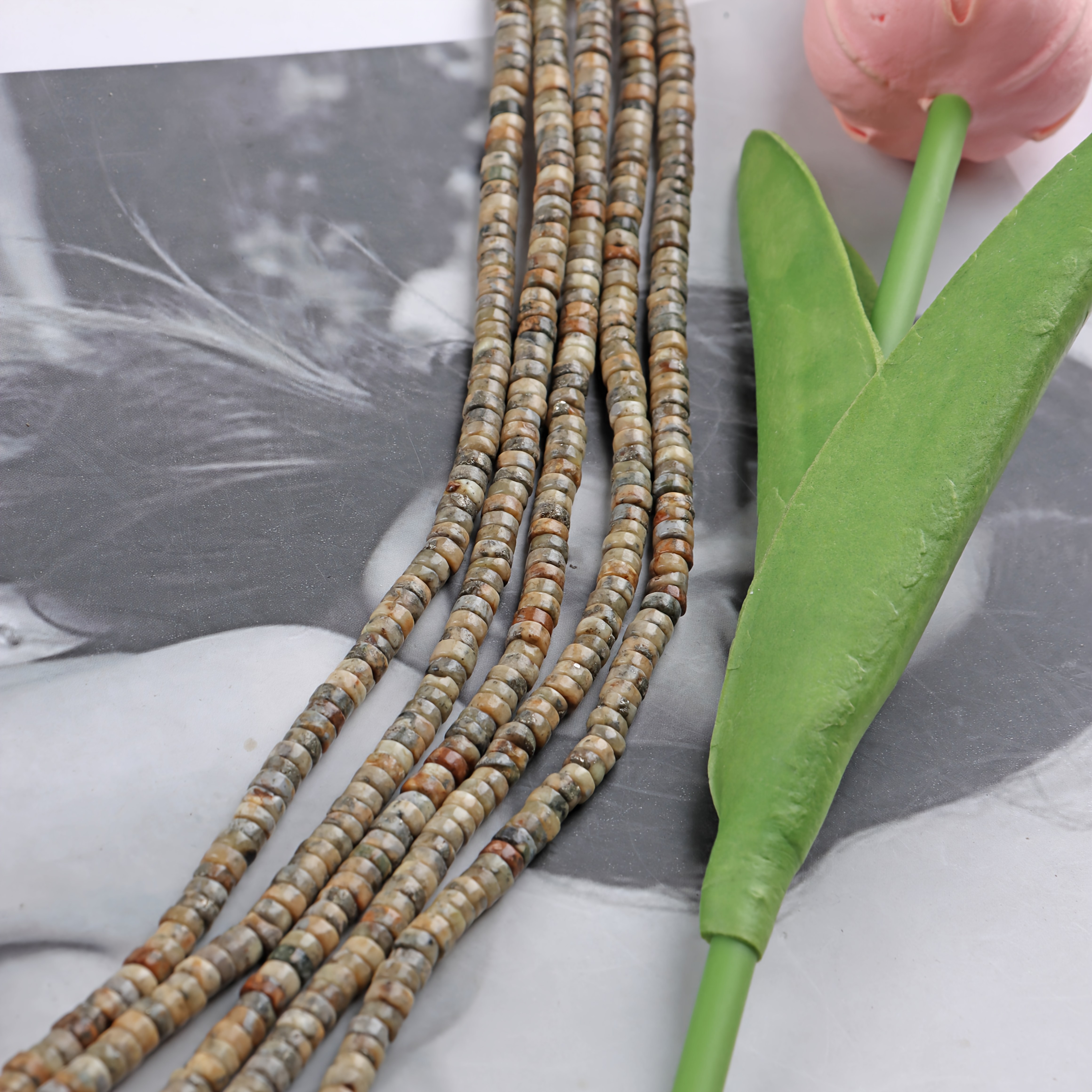 Natural Sea Sediment Jasper Stone Beads for DIY Jewelry Making